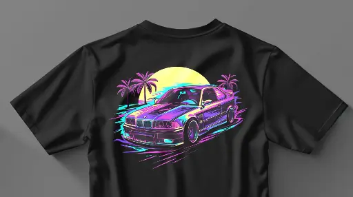 T SHIRT 325i E36 BLACK